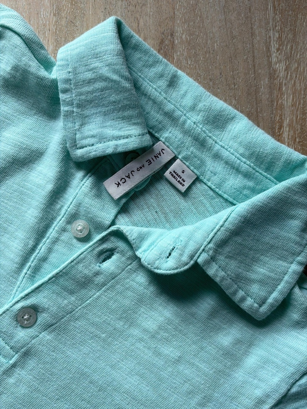 Janie and Jack Mint Green Button-Front Shirt